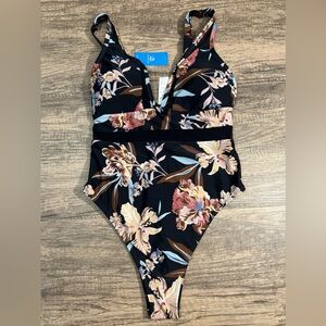 CUPSHE Bathing Suits for women on piece, Black floral